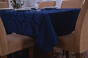Ver imagem 2 de toalha de mesa quadrada 4 lugares tecido jacquard 1,35x1,50:azul marinho