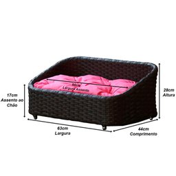 Cama Pet Chaise Pet Retangular Fibra Alumínio Cão e Gato - 2