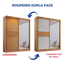 Ver imagem 2 de Guarda Roupa Atenas Ripado 100% MDF com Espelho D Doro