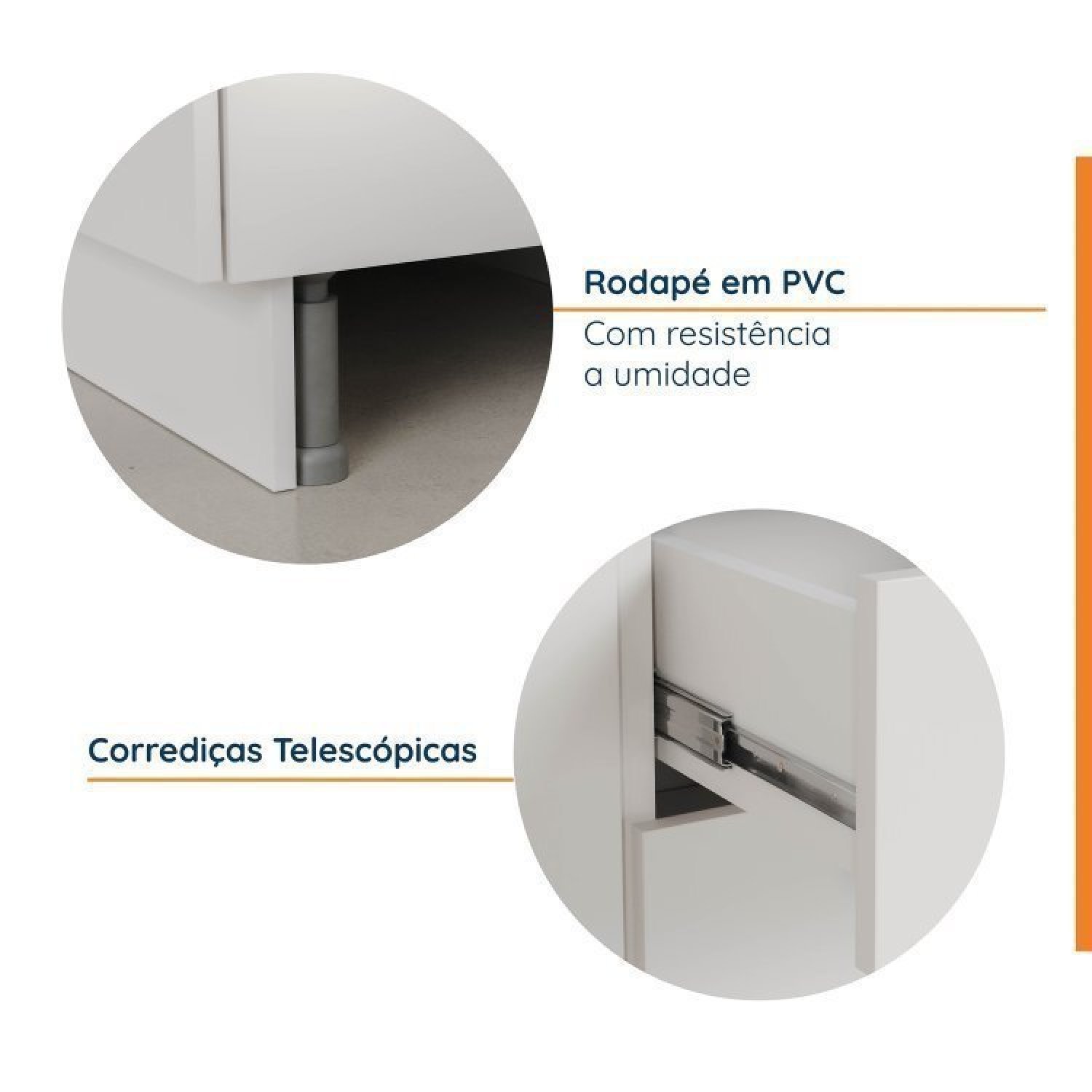 Cozinha Modulada 4 Peças Sem Tampo 3 Aéreos e 1 Balcão para Pia Ipanema CabeCasa MadeiraMadeira - 9