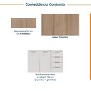 Ver imagem 4 de Cozinha Planejada 4 Peças sem Tampo 3 Aéreos e 1 Balcão para Pia Ipanema CabeCasa MadeiraOriginals Ma