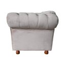 Ver imagem 2 de Poltrona Luis XV Chesterfield Capitone Suede Nude Decorativa / Sala, Tv, Estar, Recepção