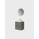 Ver imagem 4 de Gabinete para Banheiro com Cuba e Espelho Redondo 60cm Mdf Verde Dubai - On Móveis