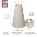 Ver imagem 2 de Cúpula Clássica de Abajur Luminária 35x10x22cm Tecido Algodão Soquete Nacional Ref 09