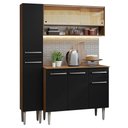 Ver imagem 3 de Armário de Cozinha Compacta 137cm Rustic/Preto Emilly Madesa 09