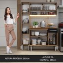 Ver imagem 6 de Armário de Cozinha Compacta 137cm Rustic/Preto Emilly Madesa 09