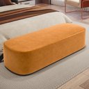 Ver imagem 2 de Kit 02 Puffs Decorativos Orgânico para Living Quarto 140cm Doha W01 Couríssimo Whisky - Lyam Decor