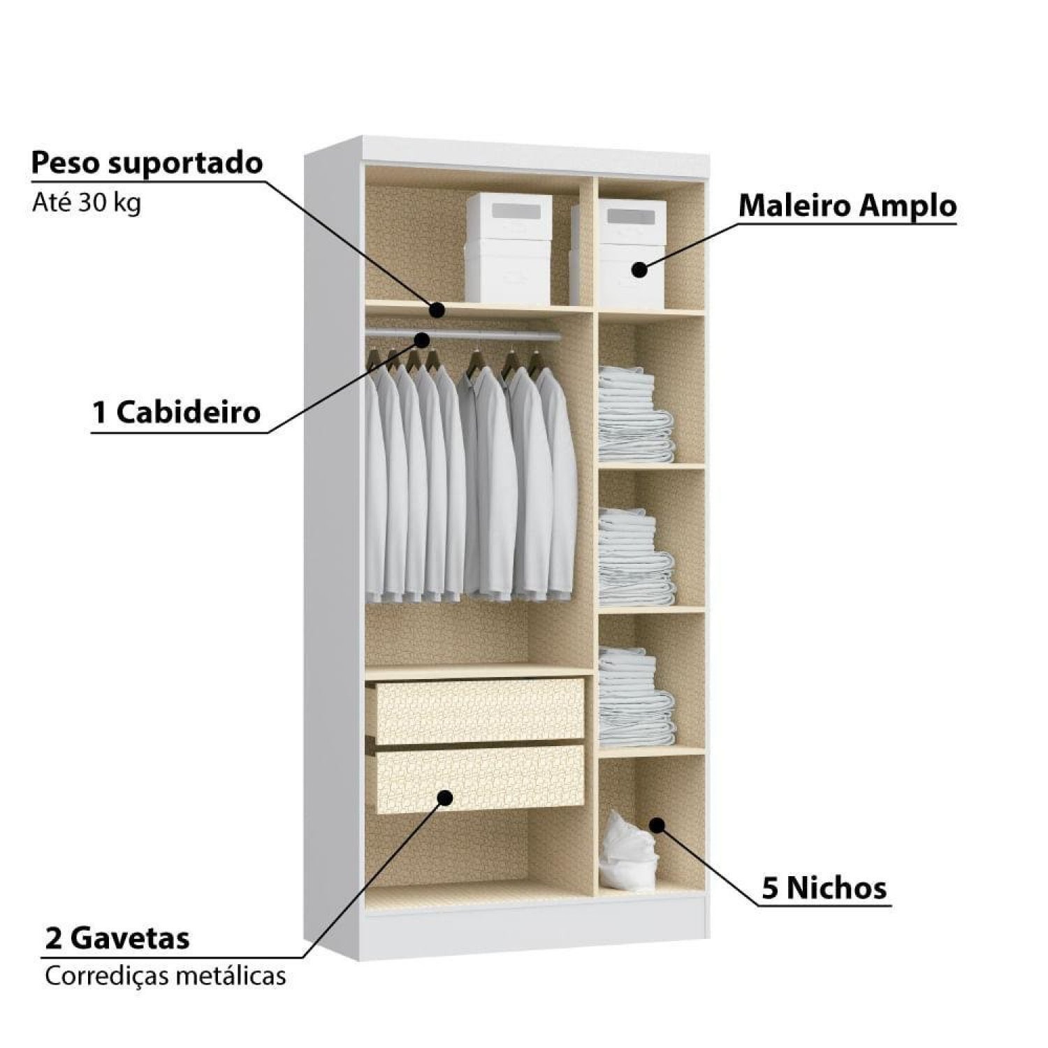Guarda Roupa Modulado 3 Portas Infinity - 4