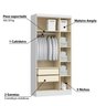 Guarda Roupa Modulado 3 Portas Infinity - 4