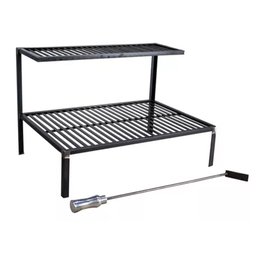 Grelha em Aço Carbono para Alvenaria Rústica Barra Chata 60cm Atiçador de Fogo - 1