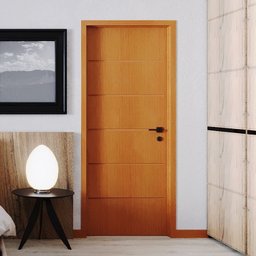 Folha de Porta de Madeira 210x80cm Espessura 3,5cm MSO Eucaplac Frisada Residence Eucatex - 1