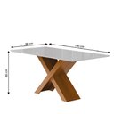 Ver imagem 3 de Conjunto de Mesa Sala de Jantar Tampo com Vidro 1,80m Grécia 6 Cadeiras Trieste Dobuê
