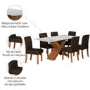 Ver imagem 5 de Conjunto de Mesa Sala de Jantar Tampo com Vidro 1,80m Grécia 6 Cadeiras Trieste Dobuê