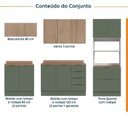 Ver imagem 4 de Cozinha Modulada 5 Peças 1 Tampo 2 Aéreos 2 Balcões 1 Torre Quente Ipanema CabeCasa MadeiraOriginals