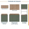 Cozinha Modulada 5 Peças 1 Tampo 2 Aéreos 2 Balcões 1 Torre Quente Ipanema CabeCasa MadeiraOriginals - 4