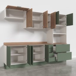 Cozinha Modulada 5 Peças com Tampo 2 Aéreos 2 Balcões 1 Torre Quente Ipanema CabeCasa MadeiraMadeira - 11