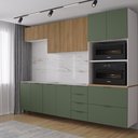 Ver imagem 1 de Cozinha Modulada 5 Peças 2 Aéreos 2 Balcões 1 Torre Quente Ipanema CabeCasa MadeiraOriginals Verde/a