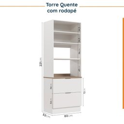 Cozinha Modulada 5 Peças com Tampo 2 Aéreos 2 Balcões 1 Torre Quente Ipanema CabeCasa MadeiraMadeira - 19