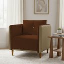 Ver imagem 1 de Poltrona Decorativa Aviv para Sala Escritório Recepção Luxo Linho Premium Easy Clean Corino Premium