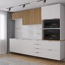 Ver imagem 1 de Cozinha Planejada 5 Peças 2 Aéreos 2 Balcões 1 Torre Quente Ipanema CabeCasa MadeiraOriginals Branco/