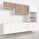 Ver imagem 3 de Cozinha Modulada 5 Peças 2 Aéreos 2 Balcões 1 Torre Quente Ipanema CabeCasa MadeiraOriginals Branco/