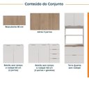 Ver imagem 5 de Cozinha Modulada 5 Peças 2 Aéreos 2 Balcões 1 Torre Quente Ipanema CabeCasa MadeiraOriginals Branco/