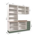 Ver imagem 4 de Cozinha Modulada 4 Peças com Tampo 2 Aéreos 5 Portas e 2 Balcões Ipanema CabeCasa MadeiraOriginals