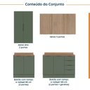 Ver mais imagens de Cozinha Modulada 4 Peças com Tampo 2 Aéreos 5 Portas e 2 Balcões Ipanema CabeCasa MadeiraOriginals V