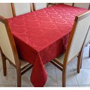 Ver imagem 2 de Toalha de Mesa Jacquard 04 Lug Cozinha Quadrada:Vermelho Marsala