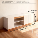 Ver imagem 6 de Rack Canadá com Rodapé 130cm para TV 55" Byhouse