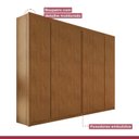 Ver imagem 6 de Guarda Roupa 6 Portas 6 Gavetas 100% MDF Santorini