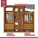 Ver mais imagens de Guarda Roupa 6 Portas 6 Gavetas 100% MDF Santorini