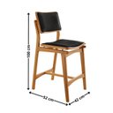 Ver imagem 2 de Conjunto com 2 Banquetas em Madeira Eloá Preto/Imbuia Marrom