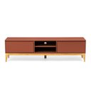 Ver mais imagens de Rack para TV até 75 Polegadas 100% MDF Retrô com Pés em Madeira Maciça 180cm Bento Yescasa Terracota