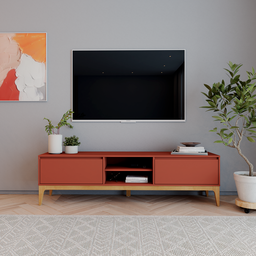 Rack para TV até 60 Polegadas 180cm 2 Portas Retrô Bento Yescasa - 13