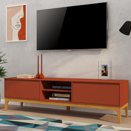 Rack para TV até 60 Polegadas 180cm 2 Portas Retrô Bento Yescasa - 12
