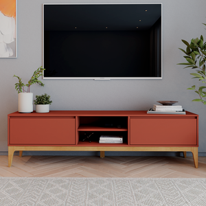 Rack para TV até 60 Polegadas 180cm 2 Portas Retrô Bento Yescasa