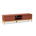 Ver imagem 2 de Rack para TV até 75 Polegadas 100% MDF Retrô com Pés em Madeira Maciça 180cm Bento Yescasa Terracota