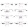 8 Bases Porta Bolos Transparente Tortas Doces 25cm com Pé Glassy Crippa - 1