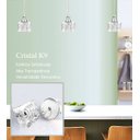 Ver imagem 2 de Pendente de Cristal Transparente Quadrado Quarto Prata Bet43