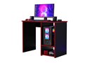Ver imagem 1 de Mesa Gamer para Pc como Nicho para Cpu Cor Preto / Vermelho Ja