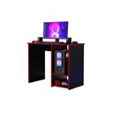 Ver imagem 1 de Mesa Gamer para Pc como Nicho para Cpu Cor Preto / Vermelho Ja