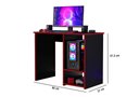 Ver imagem 3 de Mesa Gamer para Pc como Nicho para Cpu Cor Preto / Vermelho Ja