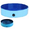 Piscina para Pet Cachorro Gato Cao Animal de Estimaçao Bebe Criança Banheira Dobravel Dia Quente Ens - 1