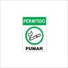 Placa - Permitido Fumar - 20cm X 15cm - 1