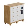Cômoda Infantil Tedy Peroba em 100% Mdf Branco com Amêndoa Branco Amêndoa - 1