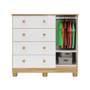 Ver imagem 5 de Cômoda Infantil Tedy Peroba em 100% Mdf Branco com Amêndoa Branco Amêndoa