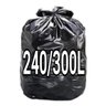 Sacos de Lixo 240 300 Litros Super Reforçado 150 Sacos Preto - 1