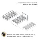 Ver mais imagens de Bicama Infantil com Modulo e Proteção Lateral Caracol Branco