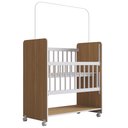 Ver imagem 1 de Mini Berço Grade Movel 89 Cm Outside Branco Nature Mobbs